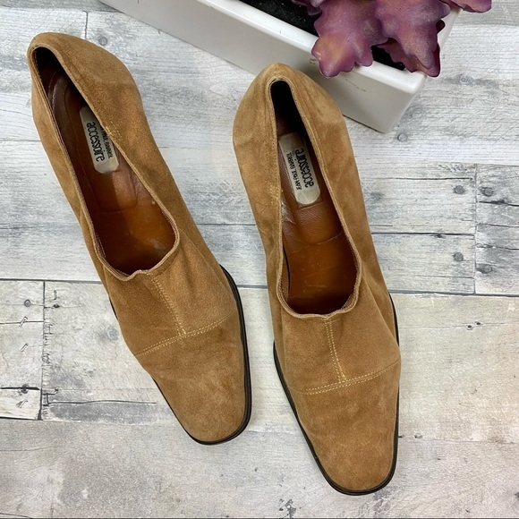 Jean Paul Barriol Accessorie camel suede block heel La size 39 - Picture 3 of 10